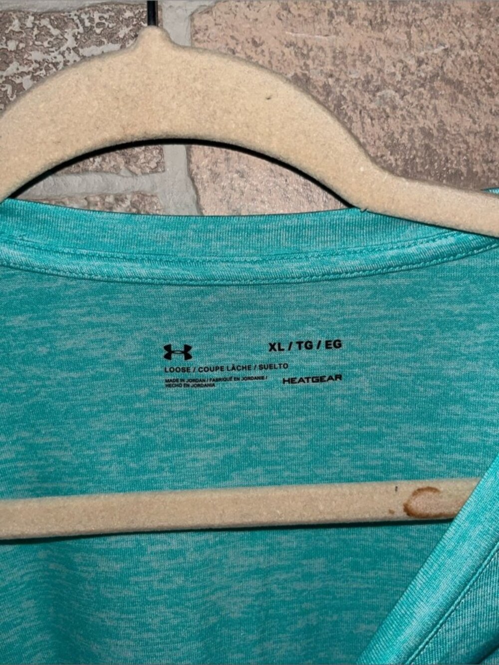 Under Armour Mint Green Heather Logo Tee - Picture 3 of 4